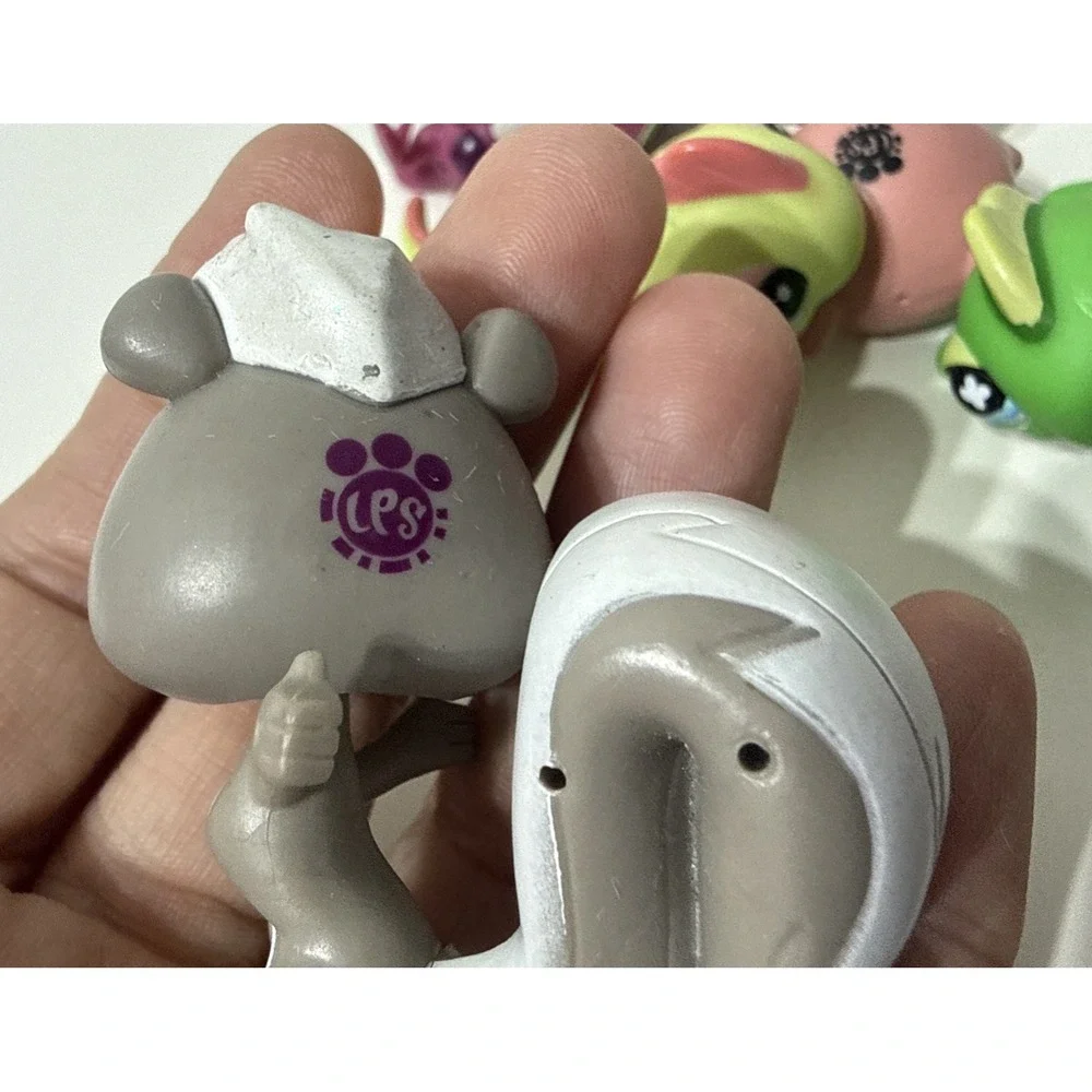 Hasbro Littlest Pet Shop LPS 5 Pcs‎ Mixed LOT  Pink Kangaroo Cat Green Lizard